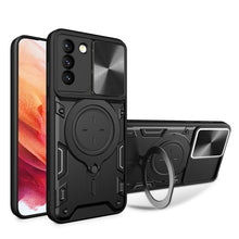 Load image into Gallery viewer, CD Texture Sliding Camshield Magnetic Holder Phone Case, For Samsung Galaxy S22 5G, For Samsung Galaxy A13 5G, For Samsung Galaxy A03s, For Samsung Galaxy A53, For Samsung Galaxy S21 5G, For Samsung Galaxy S21+ 5G, For Samsung Galaxy S21 Ultra 5G