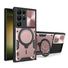 Load image into Gallery viewer, CD Texture Sliding Camshield Magnetic Holder Phone Case, For Samsung Galaxy S22 5G, For Samsung Galaxy A13 5G, For Samsung Galaxy A03s, For Samsung Galaxy A53, For Samsung Galaxy S21 5G, For Samsung Galaxy S21+ 5G, For Samsung Galaxy S21 Ultra 5G