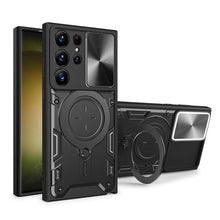 Load image into Gallery viewer, CD Texture Sliding Camshield Magnetic Holder Phone Case, For Samsung Galaxy S22 5G, For Samsung Galaxy A13 5G, For Samsung Galaxy A03s, For Samsung Galaxy A53, For Samsung Galaxy S21 5G, For Samsung Galaxy S21+ 5G, For Samsung Galaxy S21 Ultra 5G