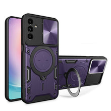 Load image into Gallery viewer, CD Texture Sliding Camshield Magnetic Holder Phone Case, For Samsung Galaxy S24 FE 5G, For Samsung Galaxy S24+ 5G, For Samsung Galaxy S24 5G, For Samsung Galaxy A24 4G, For Samsung Galaxy A23 5G, For Samsung Galaxy A34 5G, For Samsung Galaxy A54 5G    ...