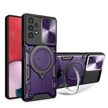 Load image into Gallery viewer, CD Texture Sliding Camshield Magnetic Holder Phone Case, For Samsung Galaxy S23+ 5G, For Samsung Galaxy S23 5G, For Samsung Galaxy S20 FE, For Samsung Galaxy A73 5G, For Samsung Galaxy A33 5G, For Samsung Galaxy A13 4G, For Samsung Galaxy S22 Ultra 5G ...