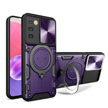 Load image into Gallery viewer, CD Texture Sliding Camshield Magnetic Holder Phone Case, For Samsung Galaxy S22 5G, For Samsung Galaxy A13 5G, For Samsung Galaxy A03s, For Samsung Galaxy A53, For Samsung Galaxy S21 5G, For Samsung Galaxy S21+ 5G, For Samsung Galaxy S21 Ultra 5G
