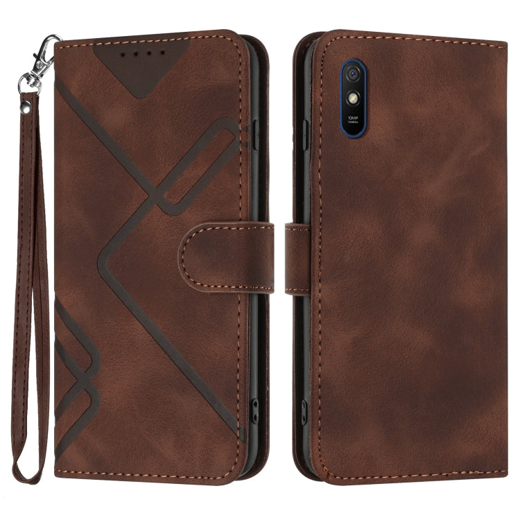 Line Pattern Skin Feel Leather Phone Case, For Xiaomi Redmi 10/10 2022/10 Prime, For Xiaomi Poco F3/11i/Redmi K40, For Xiaomi Redmi Note 11 4G Global, For Xiaomi 11T/11T Pro, For Xiaomi Redmi 9A/9AT/9i, For Xiaomi Redmi 9/9 Prime/Poco M2               ...