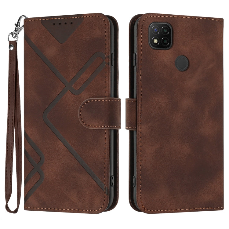 Line Pattern Skin Feel Leather Phone Case, For Xiaomi Redmi Note 10S 4G Global, For Xiaomi Redmi 9C/9C NFC/Poco C3, For Xiaomi Mi 10T 5G/10T Pro 5G, For Xiaomi Redmi Note 9 Global/10X 4G, For Xiaomi Redmi Note 9 Pro, For Xiaomi Redmi Note 8T           ...