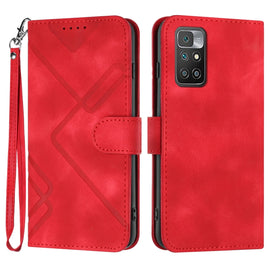 Line Pattern Skin Feel Leather Phone Case, For Xiaomi Redmi 10/10 2022/10 Prime, For Xiaomi Poco F3/11i/Redmi K40, For Xiaomi Redmi Note 11 4G Global, For Xiaomi 11T/11T Pro, For Xiaomi Redmi 9A/9AT/9i, For Xiaomi Redmi 9/9 Prime/Poco M2               ...