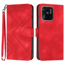 Load image into Gallery viewer, Line Pattern Skin Feel Leather Phone Case, For Xiaomi Poco M5, For Xiaomi Poco M5s 4G Global, For Xiaomi Redmi Note 11 Pro 4G/5G Global, For Xiaomi Redmi Note 11SE 4G India, For Xiaomi Redmi 10 Power, For Xiaomi Redmi 10A 4G                            ...