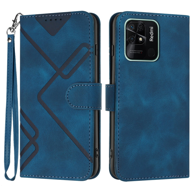 Line Pattern Skin Feel Leather Phone Case, For Xiaomi Poco M5, For Xiaomi Poco M5s 4G Global, For Xiaomi Redmi Note 11 Pro 4G/5G Global, For Xiaomi Redmi Note 11SE 4G India, For Xiaomi Redmi 10 Power, For Xiaomi Redmi 10A 4G                            ...