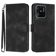 Load image into Gallery viewer, Line Pattern Skin Feel Leather Phone Case, For Xiaomi Poco M5, For Xiaomi Poco M5s 4G Global, For Xiaomi Redmi Note 11 Pro 4G/5G Global, For Xiaomi Redmi Note 11SE 4G India, For Xiaomi Redmi 10 Power, For Xiaomi Redmi 10A 4G                            ...