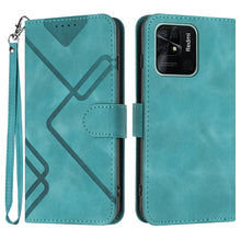 Load image into Gallery viewer, Line Pattern Skin Feel Leather Phone Case, For Xiaomi Poco M5, For Xiaomi Poco M5s 4G Global, For Xiaomi Redmi Note 11 Pro 4G/5G Global, For Xiaomi Redmi Note 11SE 4G India, For Xiaomi Redmi 10 Power, For Xiaomi Redmi 10A 4G                            ...