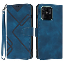 Load image into Gallery viewer, Line Pattern Skin Feel Leather Phone Case, For Xiaomi Poco M5, For Xiaomi Poco M5s 4G Global, For Xiaomi Redmi Note 11 Pro 4G/5G Global, For Xiaomi Redmi Note 11SE 4G India, For Xiaomi Redmi 10 Power, For Xiaomi Redmi 10A 4G                            ...