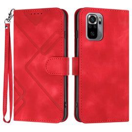 Line Pattern Skin Feel Leather Phone Case, For Xiaomi Redmi Note 10S 4G Global, For Xiaomi Redmi 9C/9C NFC/Poco C3, For Xiaomi Mi 10T 5G/10T Pro 5G, For Xiaomi Redmi Note 9 Global/10X 4G, For Xiaomi Redmi Note 9 Pro, For Xiaomi Redmi Note 8T           ...