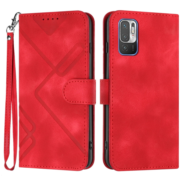 Line Pattern Skin Feel Leather Phone Case, For Xiaomi Redmi 10/10 2022/10 Prime, For Xiaomi Poco F3/11i/Redmi K40, For Xiaomi Redmi Note 11 4G Global, For Xiaomi 11T/11T Pro, For Xiaomi Redmi 9A/9AT/9i, For Xiaomi Redmi 9/9 Prime/Poco M2               ...