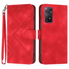 Load image into Gallery viewer, Line Pattern Skin Feel Leather Phone Case, For Xiaomi Poco M5, For Xiaomi Poco M5s 4G Global, For Xiaomi Redmi Note 11 Pro 4G/5G Global, For Xiaomi Redmi Note 11SE 4G India, For Xiaomi Redmi 10 Power, For Xiaomi Redmi 10A 4G                            ...