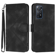 Load image into Gallery viewer, Line Pattern Skin Feel Leather Phone Case, For Xiaomi Poco M5, For Xiaomi Poco M5s 4G Global, For Xiaomi Redmi Note 11 Pro 4G/5G Global, For Xiaomi Redmi Note 11SE 4G India, For Xiaomi Redmi 10 Power, For Xiaomi Redmi 10A 4G                            ...