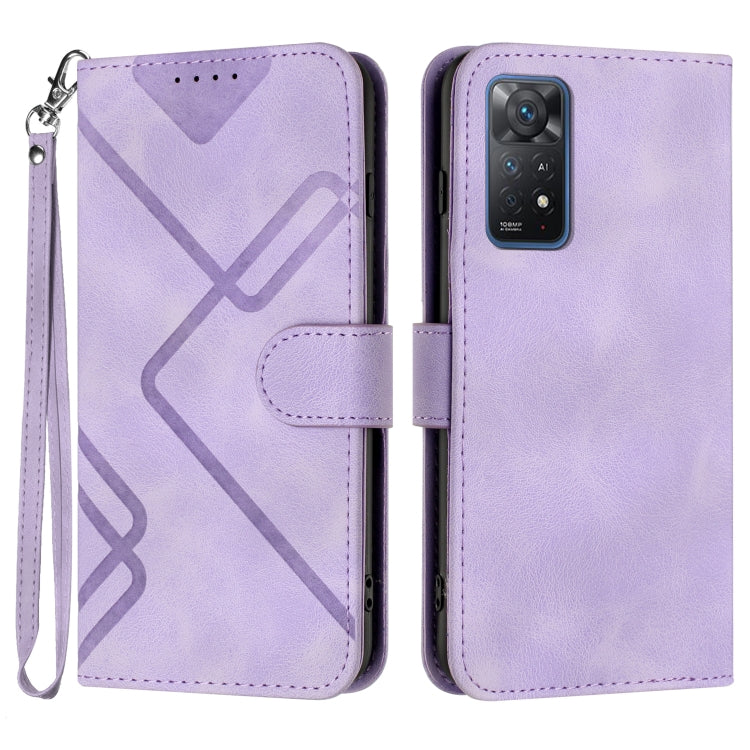 Line Pattern Skin Feel Leather Phone Case, For Xiaomi Poco M5, For Xiaomi Poco M5s 4G Global, For Xiaomi Redmi Note 11 Pro 4G/5G Global, For Xiaomi Redmi Note 11SE 4G India, For Xiaomi Redmi 10 Power, For Xiaomi Redmi 10A 4G                            ...