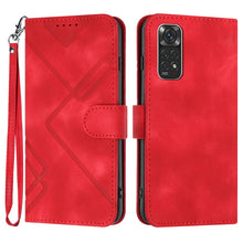 Load image into Gallery viewer, Line Pattern Skin Feel Leather Phone Case, For Xiaomi Poco M5, For Xiaomi Poco M5s 4G Global, For Xiaomi Redmi Note 11 Pro 4G/5G Global, For Xiaomi Redmi Note 11SE 4G India, For Xiaomi Redmi 10 Power, For Xiaomi Redmi 10A 4G                            ...