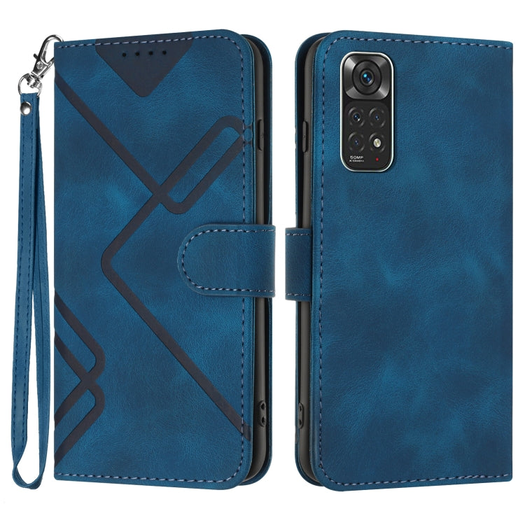 Line Pattern Skin Feel Leather Phone Case, For Xiaomi Poco M5, For Xiaomi Poco M5s 4G Global, For Xiaomi Redmi Note 11 Pro 4G/5G Global, For Xiaomi Redmi Note 11SE 4G India, For Xiaomi Redmi 10 Power, For Xiaomi Redmi 10A 4G                            ...