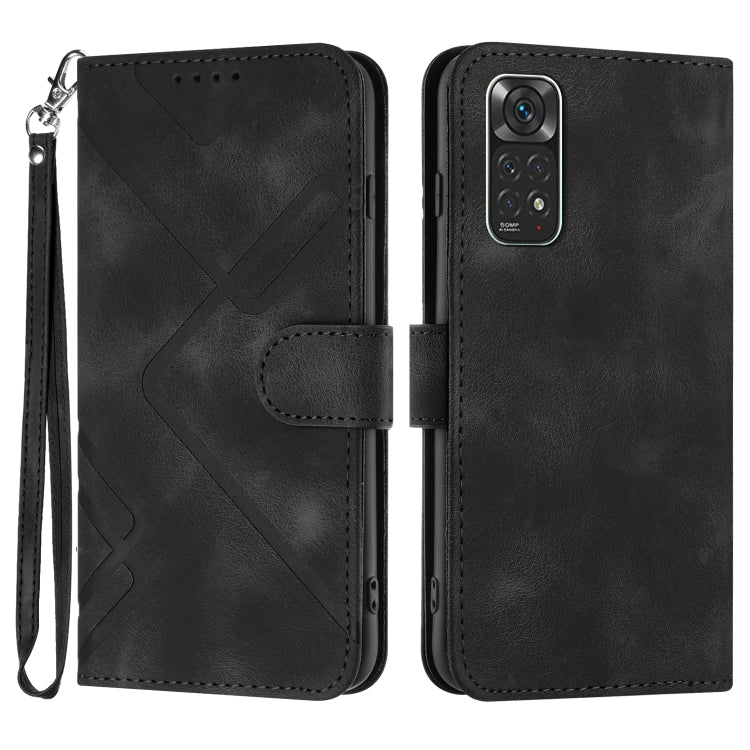 Line Pattern Skin Feel Leather Phone Case, For Xiaomi Poco M5, For Xiaomi Poco M5s 4G Global, For Xiaomi Redmi Note 11 Pro 4G/5G Global, For Xiaomi Redmi Note 11SE 4G India, For Xiaomi Redmi 10 Power, For Xiaomi Redmi 10A 4G                            ...