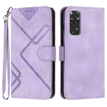 Load image into Gallery viewer, Line Pattern Skin Feel Leather Phone Case, For Xiaomi Poco M5, For Xiaomi Poco M5s 4G Global, For Xiaomi Redmi Note 11 Pro 4G/5G Global, For Xiaomi Redmi Note 11SE 4G India, For Xiaomi Redmi 10 Power, For Xiaomi Redmi 10A 4G                            ...