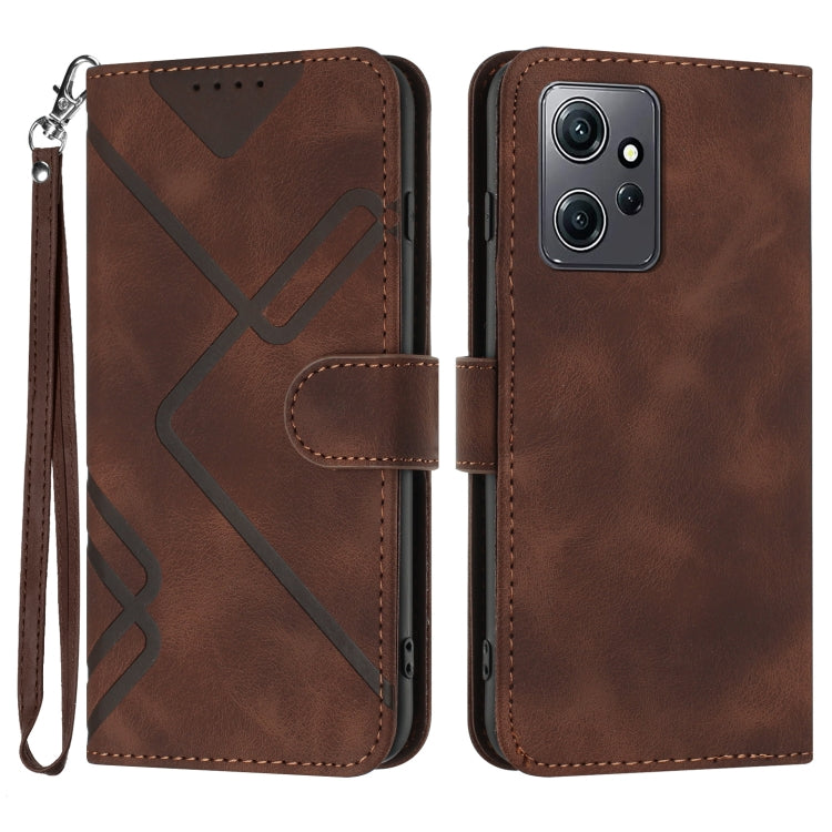 Line Pattern Skin Feel Leather Phone Case, For Xiaomi Redmi Note 12 4G Global, For Xiaomi Redmi Note 12 Pro+ 4G/5G Global, For Xiaomi Redmi Note 12 5G Global, For Xiaomi 13 Pro, For Xiaomi 13, For Xiaomi Redmi A1+, For Xiaomi Civi 2                    ...
