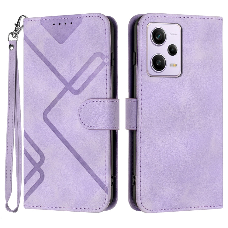 Line Pattern Skin Feel Leather Phone Case, For Xiaomi Redmi Note 13 Pro 4G, For Xiaomi Redmi Note 13 4G, For Xiaomi Redmi 13C, For Xiaomi Redmi K70E, For Xiaomi 14 Pro, For Xiaomi 14, For Xiaomi Redmi K70, For Xiaomi Redmi Note 12 Pro 4G/5G Global