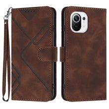 Load image into Gallery viewer, Line Pattern Skin Feel Leather Phone Case, For Xiaomi Redmi Note 10S 4G Global, For Xiaomi Redmi Note 10 Pro Max, For Xiaomi Redmi Note 10 Pro 4G Global, For Xiaomi Redmi Note 10 4G Global, For Xiaomi Poco M3/Redmi 9T, For Xiaomi Mi 11                 ...