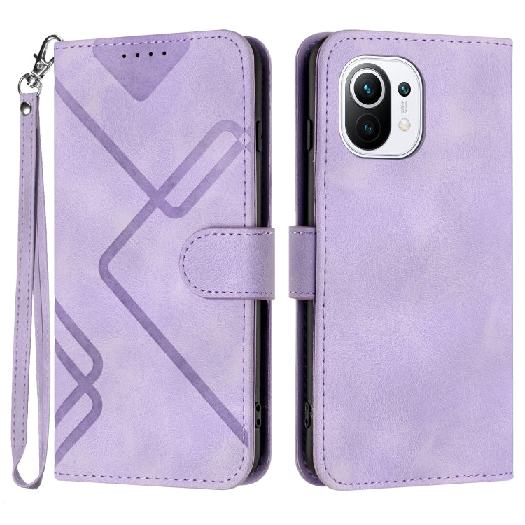Line Pattern Skin Feel Leather Phone Case, For Xiaomi Redmi 10/10 2022/10 Prime, For Xiaomi Poco F3/11i/Redmi K40, For Xiaomi Redmi Note 11 4G Global, For Xiaomi 11T/11T Pro, For Xiaomi Redmi 9A/9AT/9i, For Xiaomi Redmi 9/9 Prime/Poco M2               ...