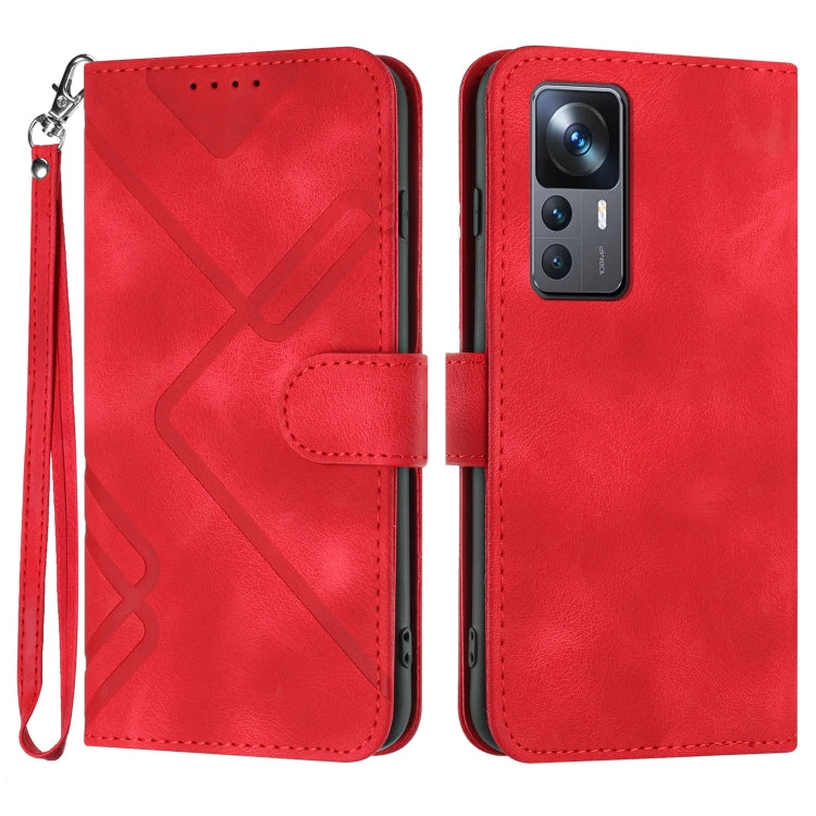 Line Pattern Skin Feel Leather Phone Case, For Xiaomi Redmi Note 12 4G Global, For Xiaomi Redmi Note 12 Pro+ 4G/5G Global, For Xiaomi Redmi Note 12 5G Global, For Xiaomi 13 Pro, For Xiaomi 13, For Xiaomi Redmi A1+, For Xiaomi Civi 2                    ...
