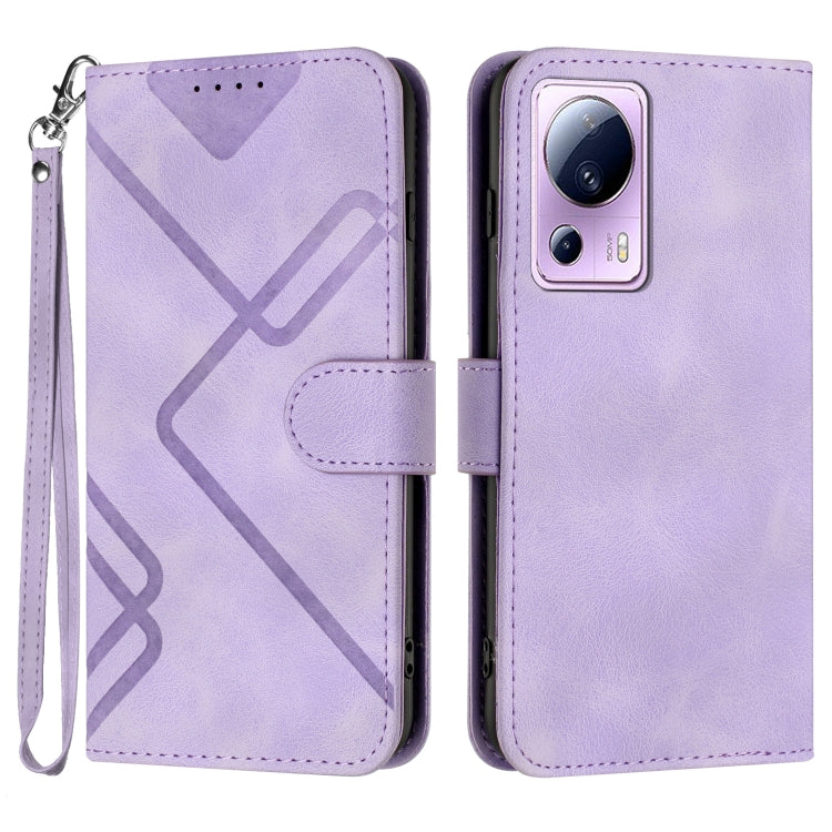 Line Pattern Skin Feel Leather Phone Case, For Xiaomi Redmi Note 12 4G Global, For Xiaomi Redmi Note 12 Pro+ 4G/5G Global, For Xiaomi Redmi Note 12 5G Global, For Xiaomi 13 Pro, For Xiaomi 13, For Xiaomi Redmi A1+, For Xiaomi Civi 2                    ...