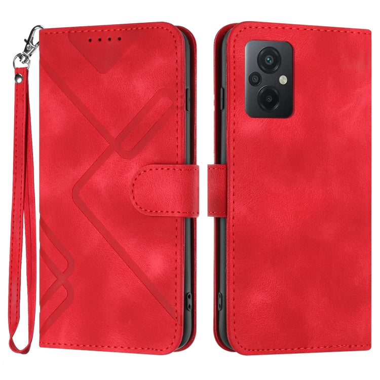 Line Pattern Skin Feel Leather Phone Case, For Xiaomi Poco M5, For Xiaomi Poco M5s 4G Global, For Xiaomi Redmi Note 11 Pro 4G/5G Global, For Xiaomi Redmi Note 11SE 4G India, For Xiaomi Redmi 10 Power, For Xiaomi Redmi 10A 4G                            ...