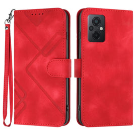 Line Pattern Skin Feel Leather Phone Case, For Xiaomi Poco M5, For Xiaomi Poco M5s 4G Global, For Xiaomi Redmi Note 11 Pro 4G/5G Global, For Xiaomi Redmi Note 11SE 4G India, For Xiaomi Redmi 10 Power, For Xiaomi Redmi 10A 4G                            ...