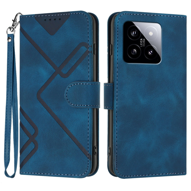 Line Pattern Skin Feel Leather Phone Case, For Xiaomi Redmi Note 13 Pro 4G, For Xiaomi Redmi Note 13 4G, For Xiaomi Redmi 13C, For Xiaomi Redmi K70E, For Xiaomi 14 Pro, For Xiaomi 14, For Xiaomi Redmi K70, For Xiaomi Redmi Note 12 Pro 4G/5G Global