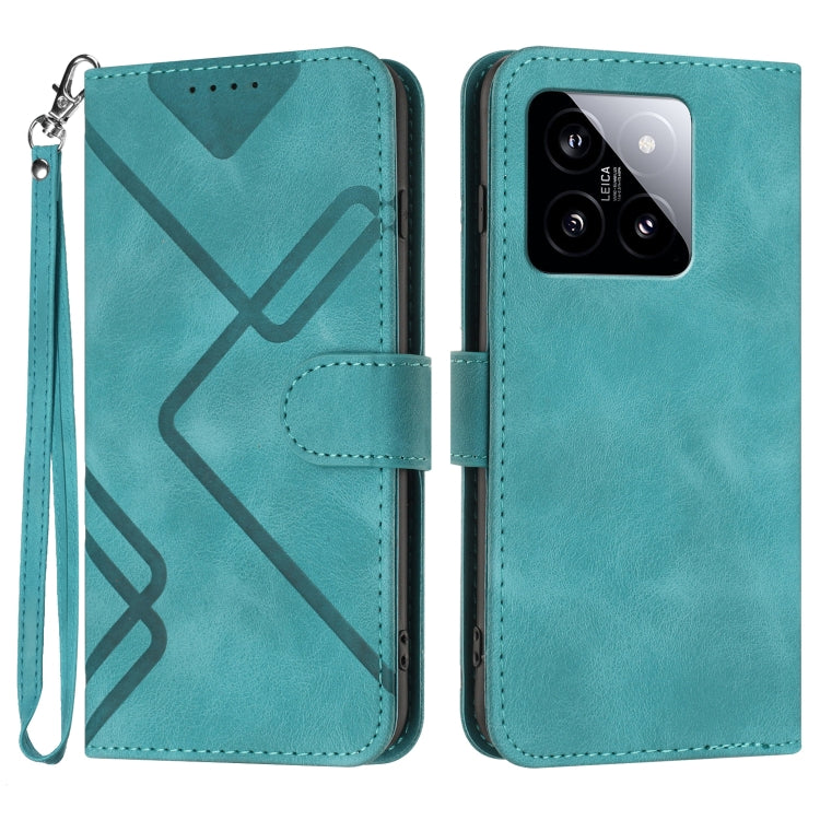 Line Pattern Skin Feel Leather Phone Case, For Xiaomi Redmi Note 13 Pro 4G, For Xiaomi Redmi Note 13 4G, For Xiaomi Redmi 13C, For Xiaomi Redmi K70E, For Xiaomi 14 Pro, For Xiaomi 14, For Xiaomi Redmi K70, For Xiaomi Redmi Note 12 Pro 4G/5G Global