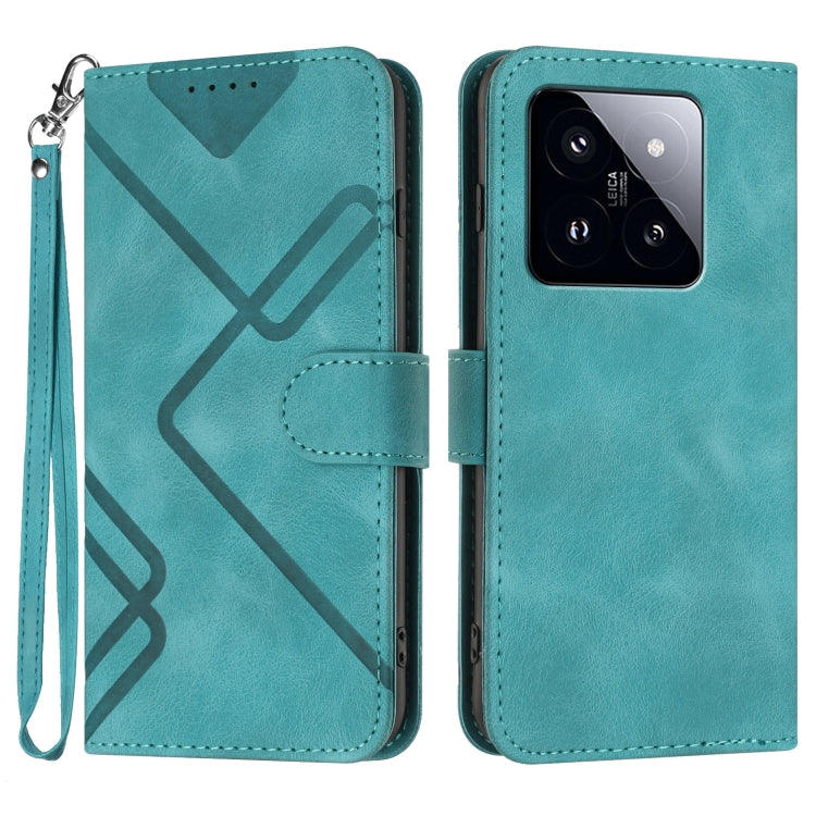 Line Pattern Skin Feel Leather Phone Case, For Xiaomi Redmi Note 13 Pro 4G, For Xiaomi Redmi Note 13 4G, For Xiaomi Redmi 13C, For Xiaomi Redmi K70E, For Xiaomi 14 Pro, For Xiaomi 14, For Xiaomi Redmi K70, For Xiaomi Redmi Note 12 Pro 4G/5G Global