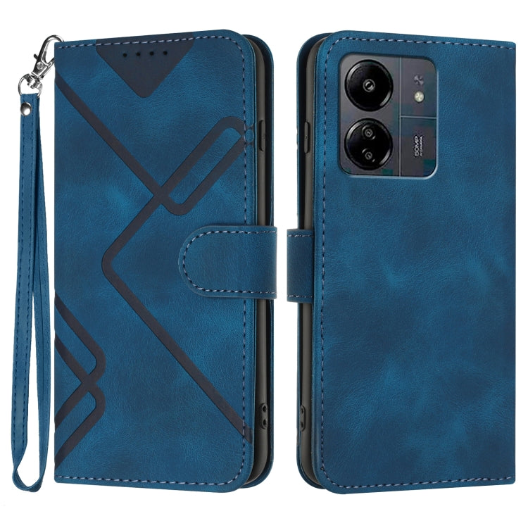 Line Pattern Skin Feel Leather Phone Case, For Xiaomi Redmi Note 13 Pro 4G, For Xiaomi Redmi Note 13 4G, For Xiaomi Redmi 13C, For Xiaomi Redmi K70E, For Xiaomi 14 Pro, For Xiaomi 14, For Xiaomi Redmi K70, For Xiaomi Redmi Note 12 Pro 4G/5G Global