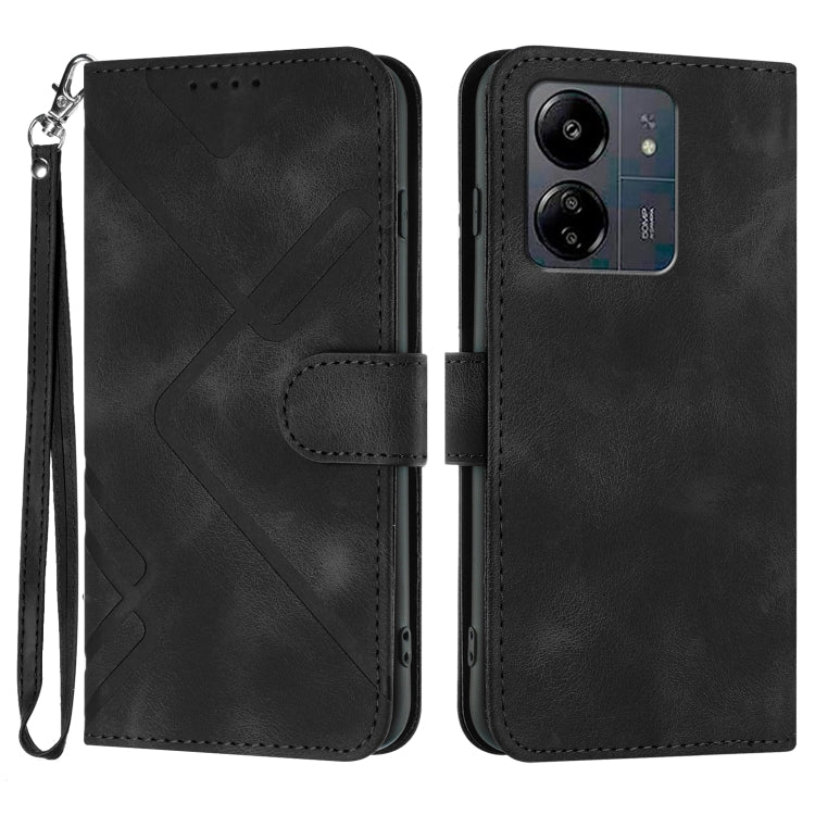 Line Pattern Skin Feel Leather Phone Case, For Xiaomi Redmi Note 13 Pro 4G, For Xiaomi Redmi Note 13 4G, For Xiaomi Redmi 13C, For Xiaomi Redmi K70E, For Xiaomi 14 Pro, For Xiaomi 14, For Xiaomi Redmi K70, For Xiaomi Redmi Note 12 Pro 4G/5G Global