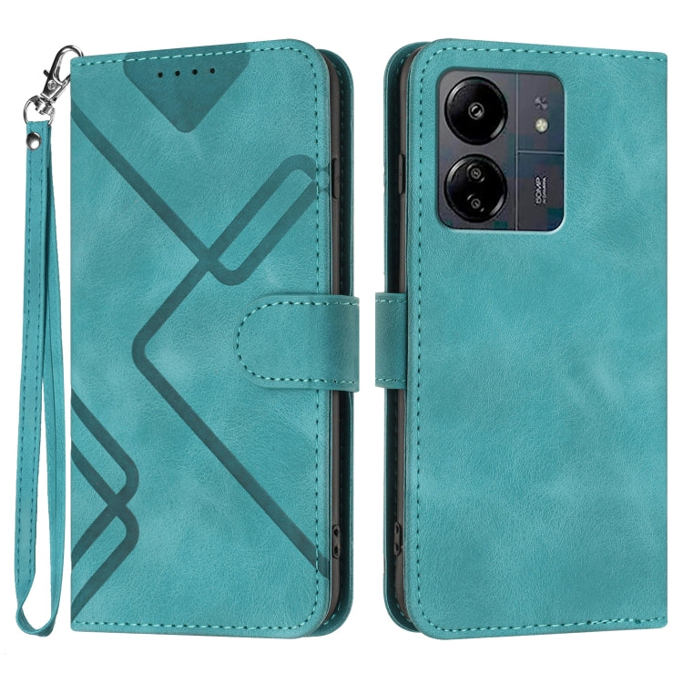 Line Pattern Skin Feel Leather Phone Case, For Xiaomi Redmi Note 13 Pro 4G, For Xiaomi Redmi Note 13 4G, For Xiaomi Redmi 13C, For Xiaomi Redmi K70E, For Xiaomi 14 Pro, For Xiaomi 14, For Xiaomi Redmi K70, For Xiaomi Redmi Note 12 Pro 4G/5G Global
