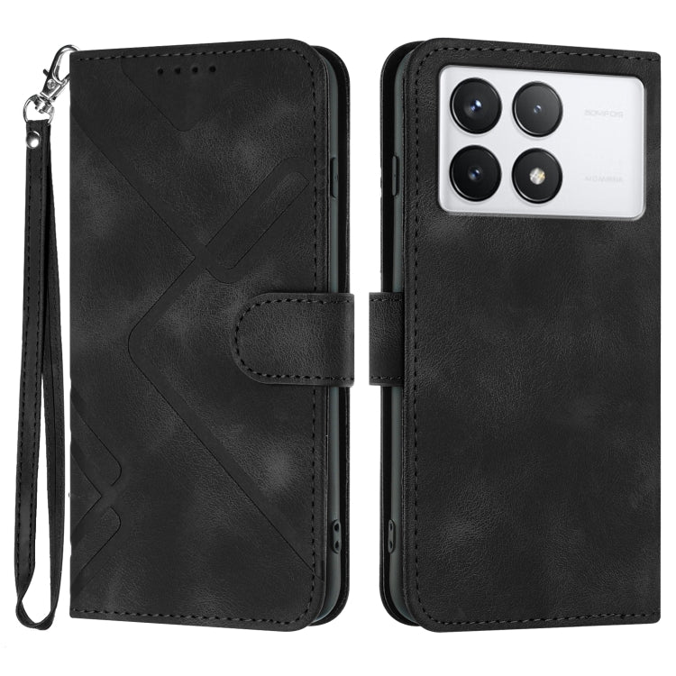 Line Pattern Skin Feel Leather Phone Case, For Xiaomi Redmi Note 13 Pro 4G, For Xiaomi Redmi Note 13 4G, For Xiaomi Redmi 13C, For Xiaomi Redmi K70E, For Xiaomi 14 Pro, For Xiaomi 14, For Xiaomi Redmi K70, For Xiaomi Redmi Note 12 Pro 4G/5G Global