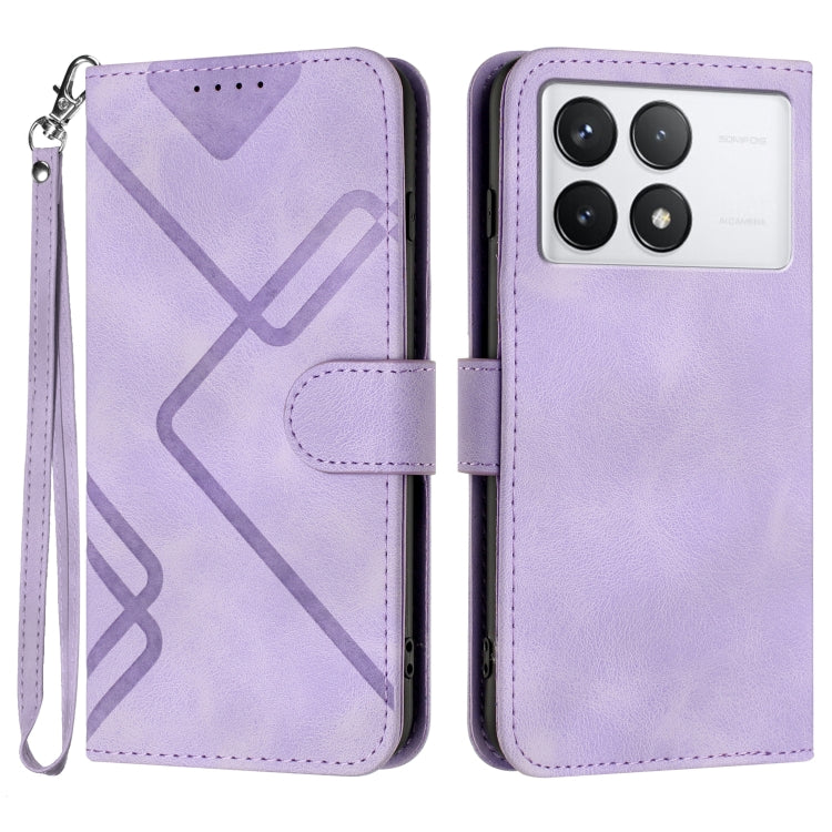 Line Pattern Skin Feel Leather Phone Case, For Xiaomi Redmi Note 13 Pro 4G, For Xiaomi Redmi Note 13 4G, For Xiaomi Redmi 13C, For Xiaomi Redmi K70E, For Xiaomi 14 Pro, For Xiaomi 14, For Xiaomi Redmi K70, For Xiaomi Redmi Note 12 Pro 4G/5G Global