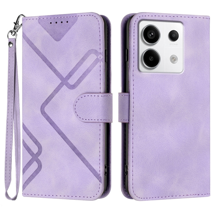 Line Pattern Skin Feel Leather Phone Case, For Xiaomi Redmi Note 13 Pro 4G, For Xiaomi Redmi Note 13 4G, For Xiaomi Redmi 13C, For Xiaomi Redmi K70E, For Xiaomi 14 Pro, For Xiaomi 14, For Xiaomi Redmi K70, For Xiaomi Redmi Note 12 Pro 4G/5G Global