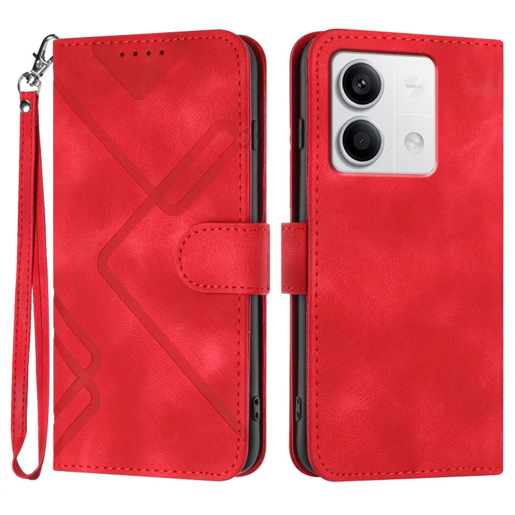 Line Pattern Skin Feel Leather Phone Case, For Xiaomi Redmi Note 13 Pro 4G, For Xiaomi Redmi Note 13 4G, For Xiaomi Redmi 13C, For Xiaomi Redmi K70E, For Xiaomi 14 Pro, For Xiaomi 14, For Xiaomi Redmi K70, For Xiaomi Redmi Note 12 Pro 4G/5G Global