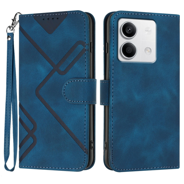Line Pattern Skin Feel Leather Phone Case, For Xiaomi Redmi Note 13 Pro 4G, For Xiaomi Redmi Note 13 4G, For Xiaomi Redmi 13C, For Xiaomi Redmi K70E, For Xiaomi 14 Pro, For Xiaomi 14, For Xiaomi Redmi K70, For Xiaomi Redmi Note 12 Pro 4G/5G Global