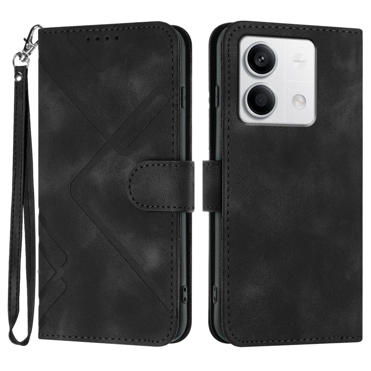 Line Pattern Skin Feel Leather Phone Case, For Xiaomi Redmi Note 13 Pro 4G, For Xiaomi Redmi Note 13 4G, For Xiaomi Redmi 13C, For Xiaomi Redmi K70E, For Xiaomi 14 Pro, For Xiaomi 14, For Xiaomi Redmi K70, For Xiaomi Redmi Note 12 Pro 4G/5G Global