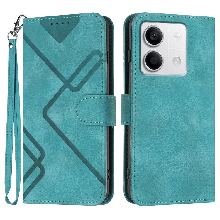Line Pattern Skin Feel Leather Phone Case, For Xiaomi Redmi Note 13 Pro 4G, For Xiaomi Redmi Note 13 4G, For Xiaomi Redmi 13C, For Xiaomi Redmi K70E, For Xiaomi 14 Pro, For Xiaomi 14, For Xiaomi Redmi K70, For Xiaomi Redmi Note 12 Pro 4G/5G Global