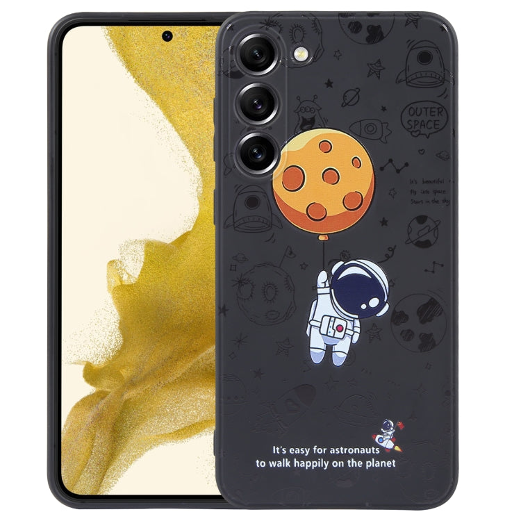 Astronaut Pattern Silicone Straight Edge Phone Case, For Samsung Galaxy S22 5G, For Samsung Galaxy S22+ 5G, For Samsung Galaxy S22 Ultra 5G, For Samsung Galaxy S21 5G, For Samsung Galaxy S21+ 5G, For Samsung Galaxy S21 FE 5G