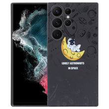 Load image into Gallery viewer, Astronaut Pattern Silicone Straight Edge Phone Case, For Samsung Galaxy S22 5G, For Samsung Galaxy S22+ 5G, For Samsung Galaxy S22 Ultra 5G, For Samsung Galaxy S21 5G, For Samsung Galaxy S21+ 5G, For Samsung Galaxy S21 FE 5G