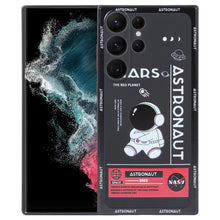 Load image into Gallery viewer, Astronaut Pattern Silicone Straight Edge Phone Case, For Samsung Galaxy S22 5G, For Samsung Galaxy S22+ 5G, For Samsung Galaxy S22 Ultra 5G, For Samsung Galaxy S21 5G, For Samsung Galaxy S21+ 5G, For Samsung Galaxy S21 FE 5G