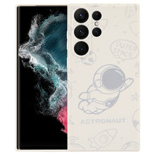 Load image into Gallery viewer, Astronaut Pattern Silicone Straight Edge Phone Case, For Samsung Galaxy S22 5G, For Samsung Galaxy S22+ 5G, For Samsung Galaxy S22 Ultra 5G, For Samsung Galaxy S21 5G, For Samsung Galaxy S21+ 5G, For Samsung Galaxy S21 FE 5G