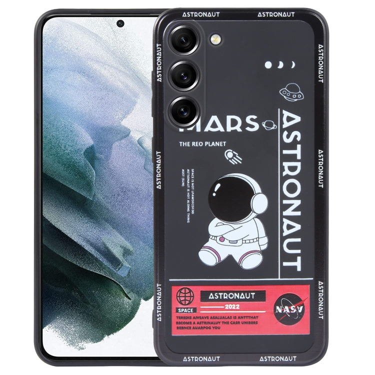 Astronaut Pattern Silicone Straight Edge Phone Case, For Samsung Galaxy S22 5G, For Samsung Galaxy S22+ 5G, For Samsung Galaxy S22 Ultra 5G, For Samsung Galaxy S21 5G, For Samsung Galaxy S21+ 5G, For Samsung Galaxy S21 FE 5G