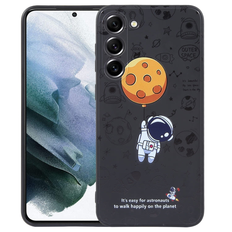 Astronaut Pattern Silicone Straight Edge Phone Case, For Samsung Galaxy S22 5G, For Samsung Galaxy S22+ 5G, For Samsung Galaxy S22 Ultra 5G, For Samsung Galaxy S21 5G, For Samsung Galaxy S21+ 5G, For Samsung Galaxy S21 FE 5G